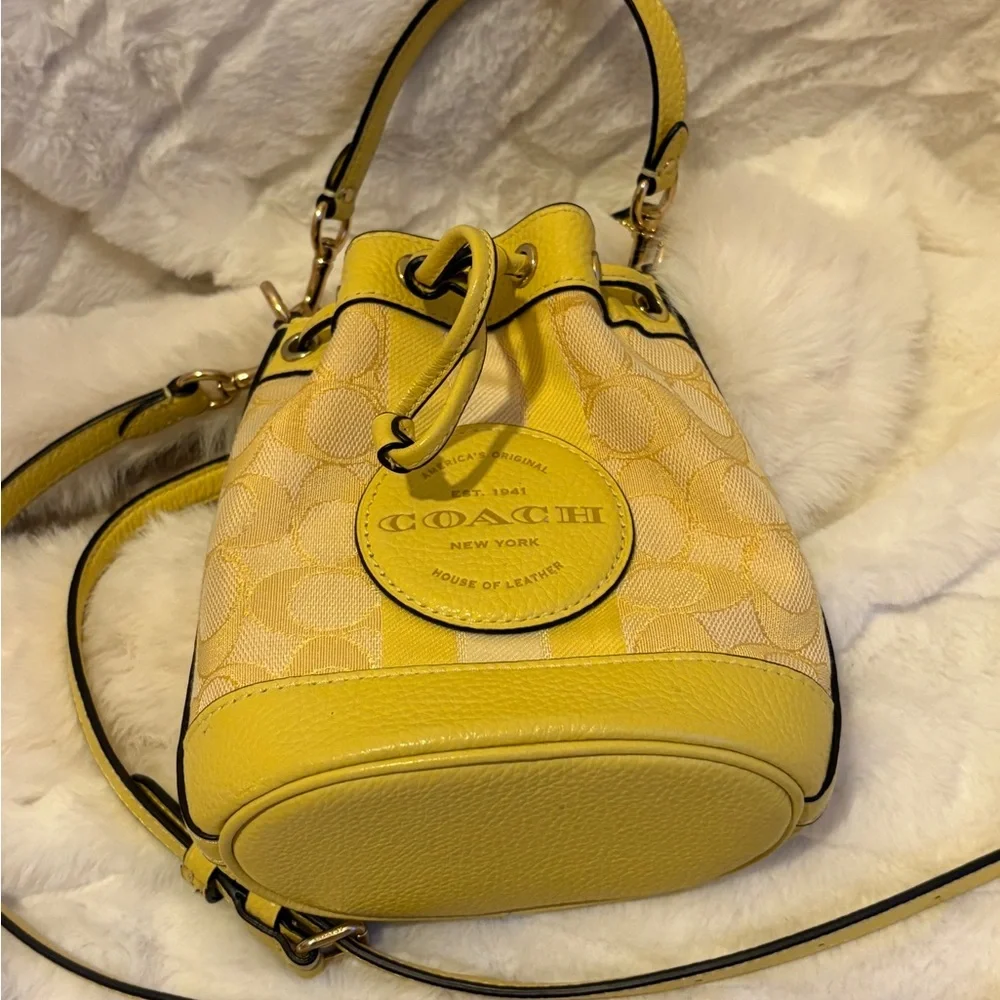 Coach Yellow Bucket Bag - Picture 3 of 6